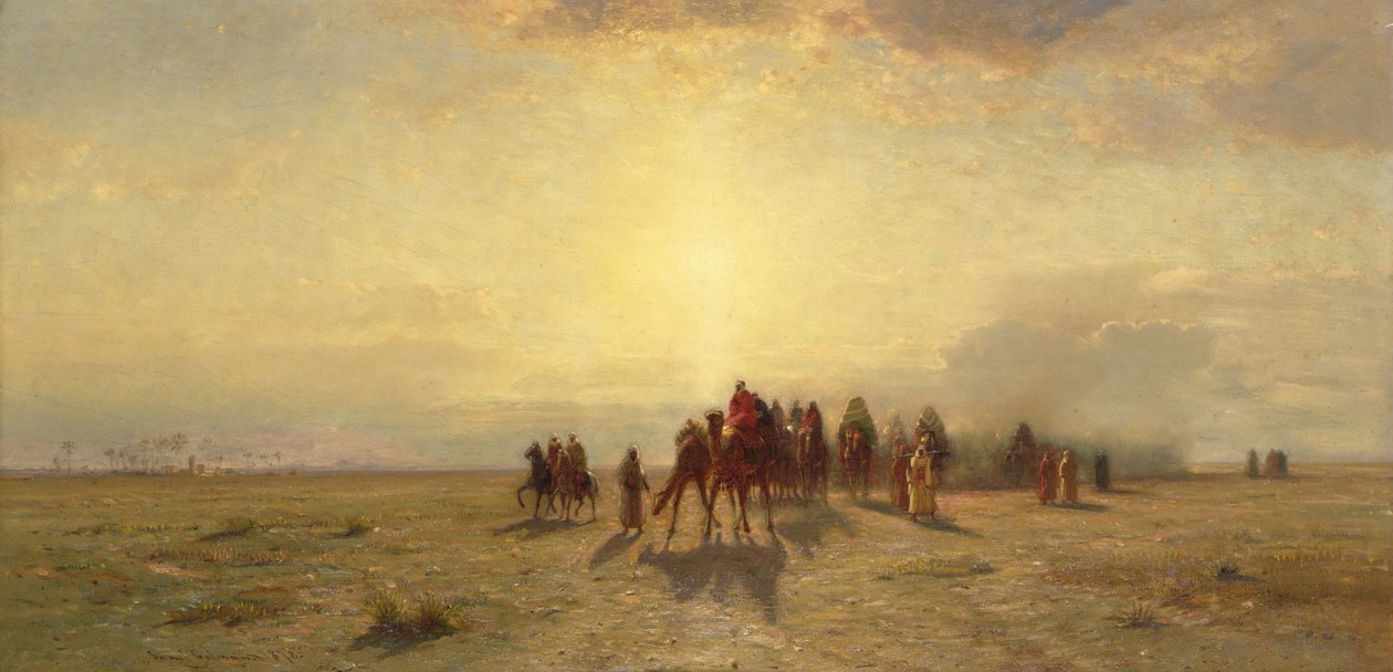 Caravana no deserto de Samuel Colman
