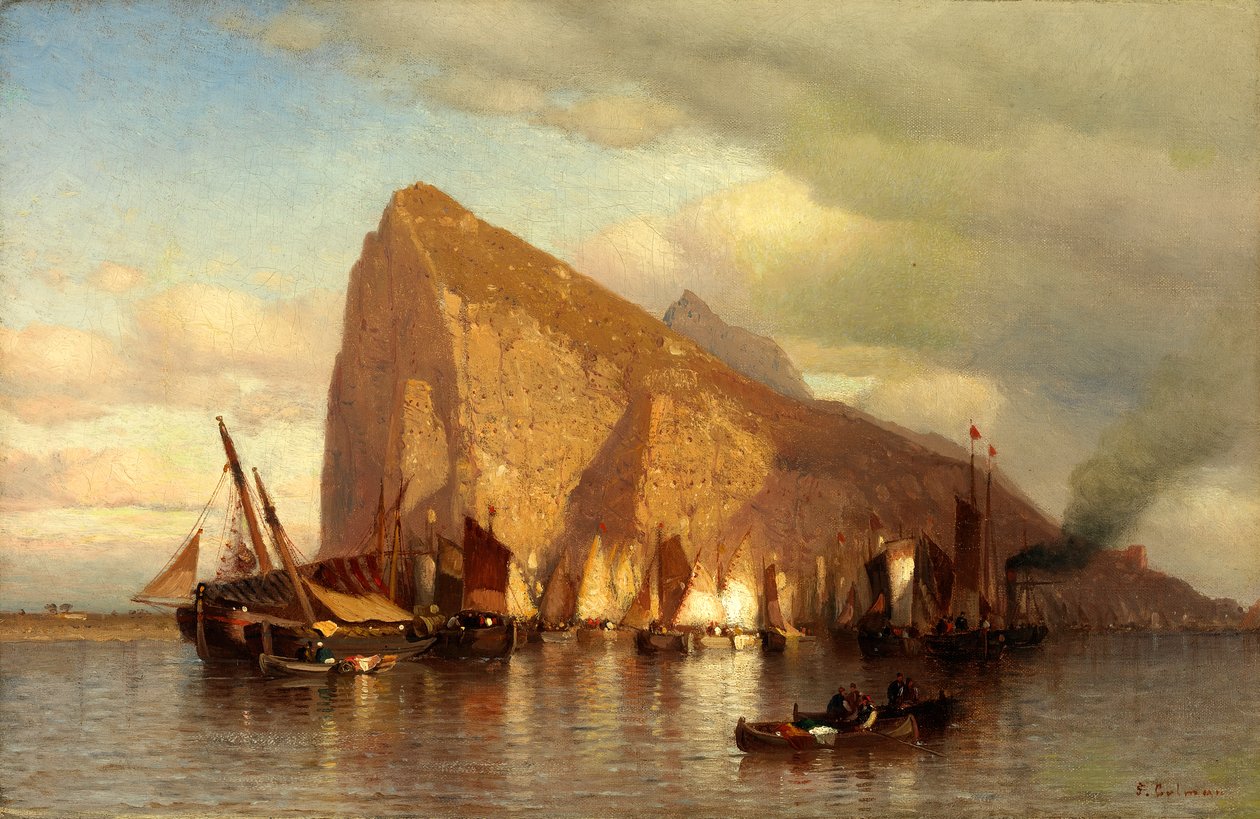 Clearing Storm em Gibraltar, ca. 1860. de Samuel Colman