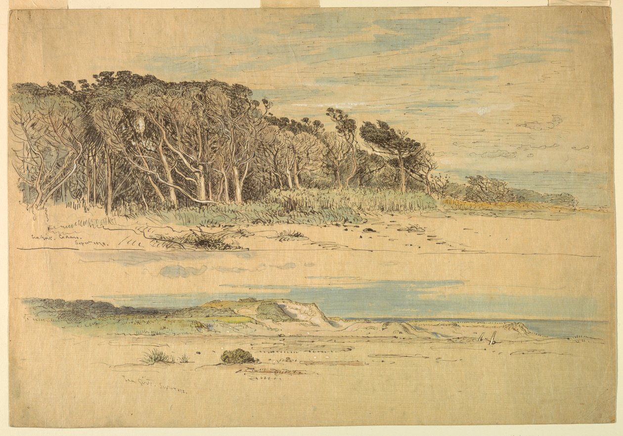 Desenho, Sea Girt, Nova Jersey, 11 de setembro de 1878 de Samuel Colman