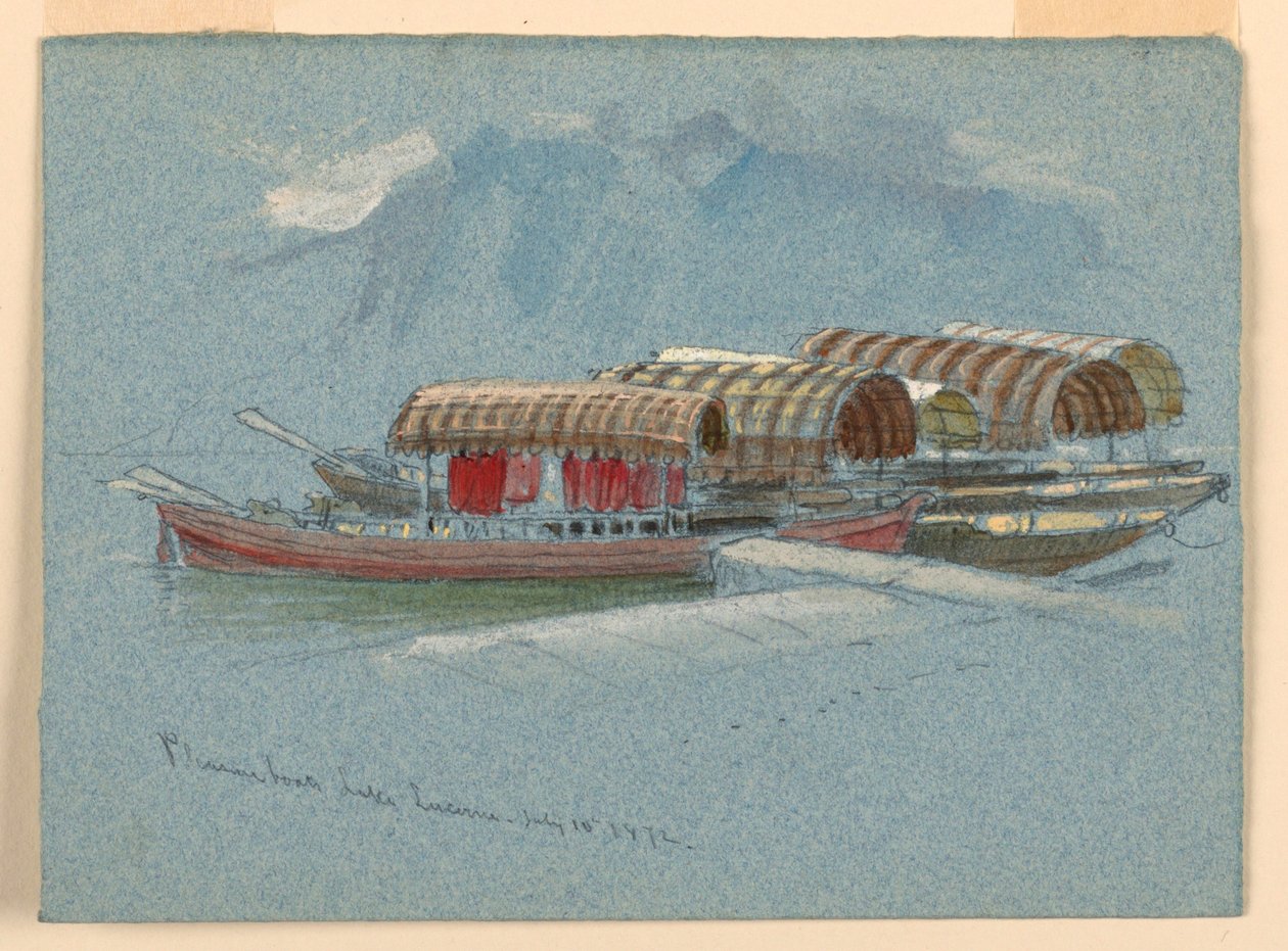 Barcos de recreio, Lago Lucerna de Samuel Colman