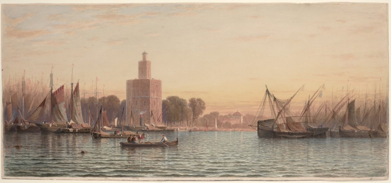 O porto de Sevilha de Samuel Colman