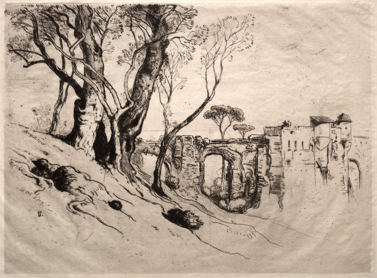 As oliveiras da Riviera, 1884. de Samuel Colman