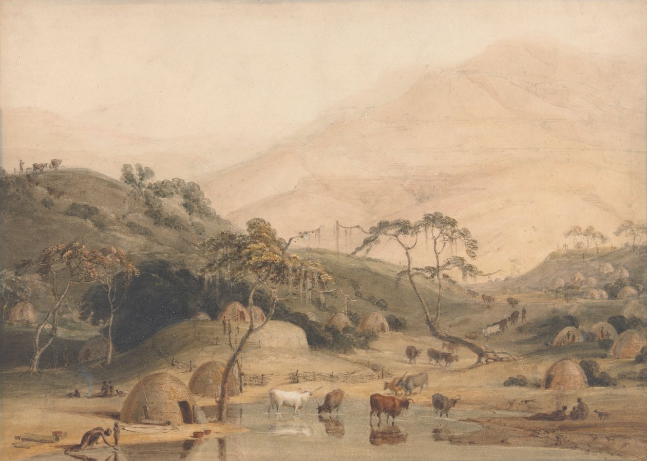 Uma Aldeia Kaffir de Samuel Daniell
