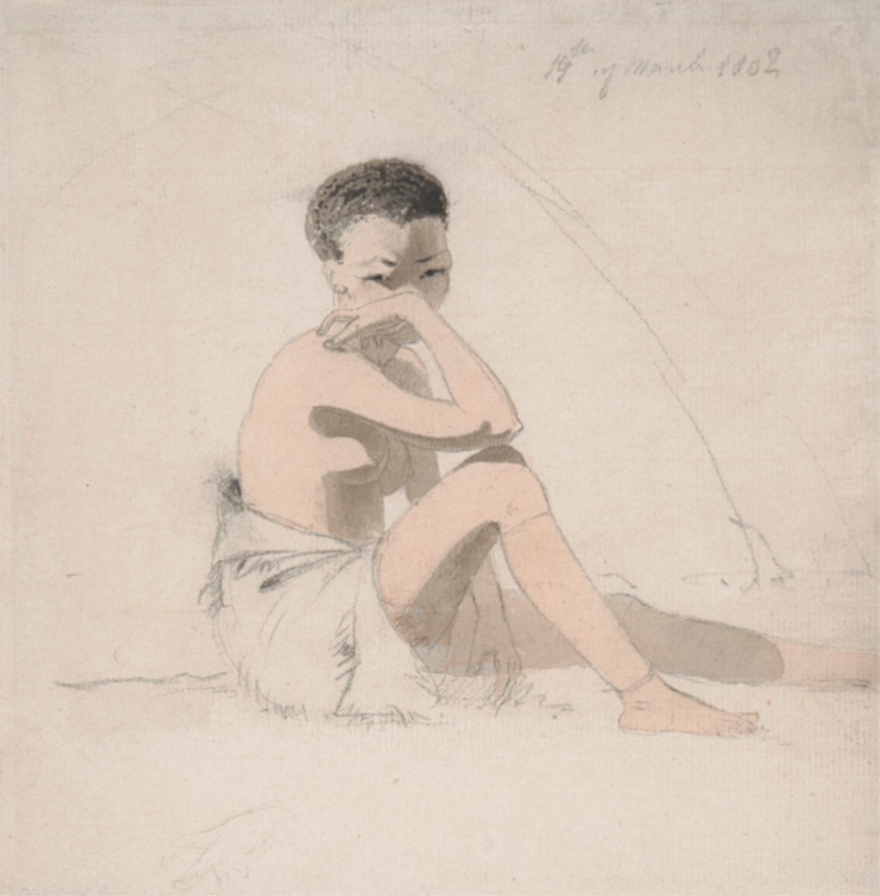 Sentada a Rapariga Korah de Samuel Daniell