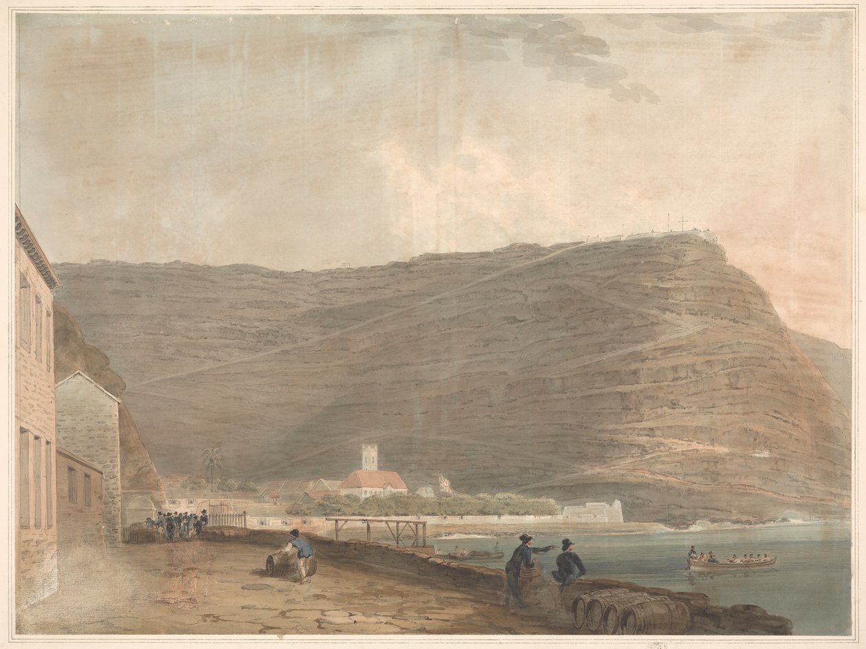 Assentamento Costeiro Inglês Rodeado de Montanhas de Samuel Davis