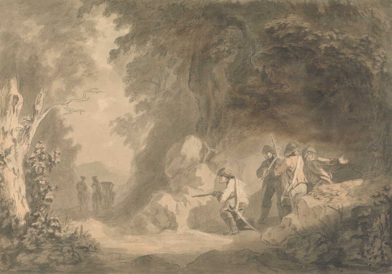 Cena Continental - Brigands em Emboscada à Espera de um Treinador de Samuel Davis