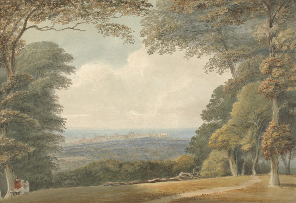 Vista Distante do Castelo de Windsor de Samuel Davis