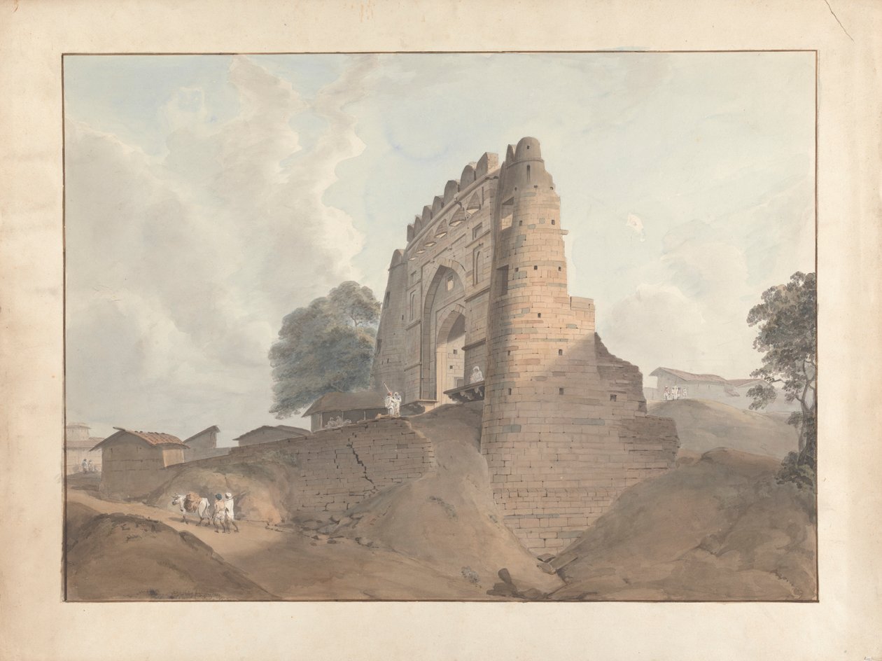 Porta do Antigo Forte em Old Benares de Samuel Davis