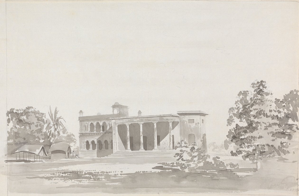 Grande edifício com uma Colonnade de Samuel Davis
