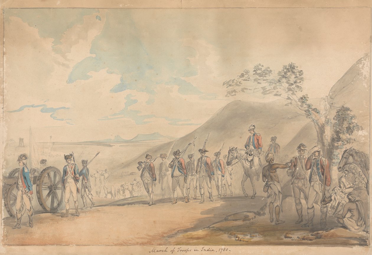 Marcha das Tropas na Índia de Samuel Davis