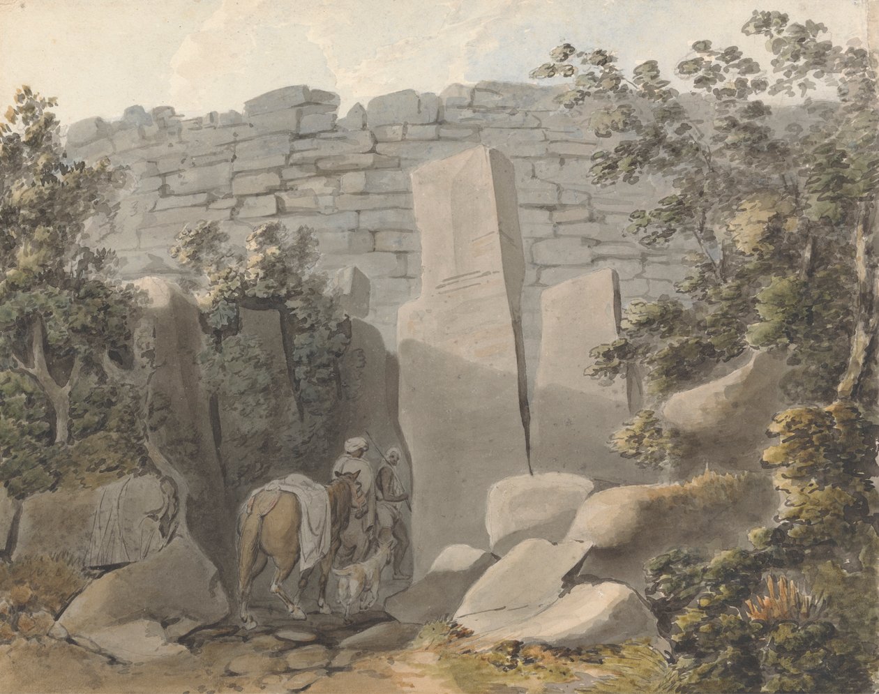 Nativo e Cavaleiro por uma Ruína de Samuel Davis