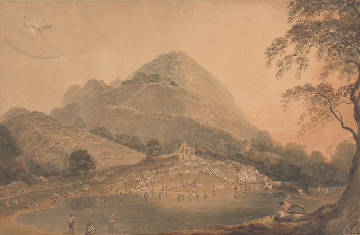 O Resort Anual de Hindoos para Mundar Hill perto de Bhagulpore [Bhagalpur] de Samuel Davis