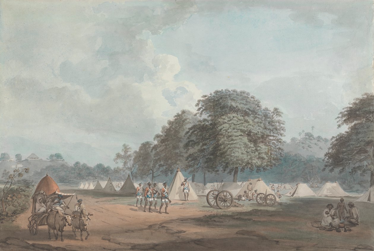 Os Hur Rangers Acampados em Colgong de Samuel Davis