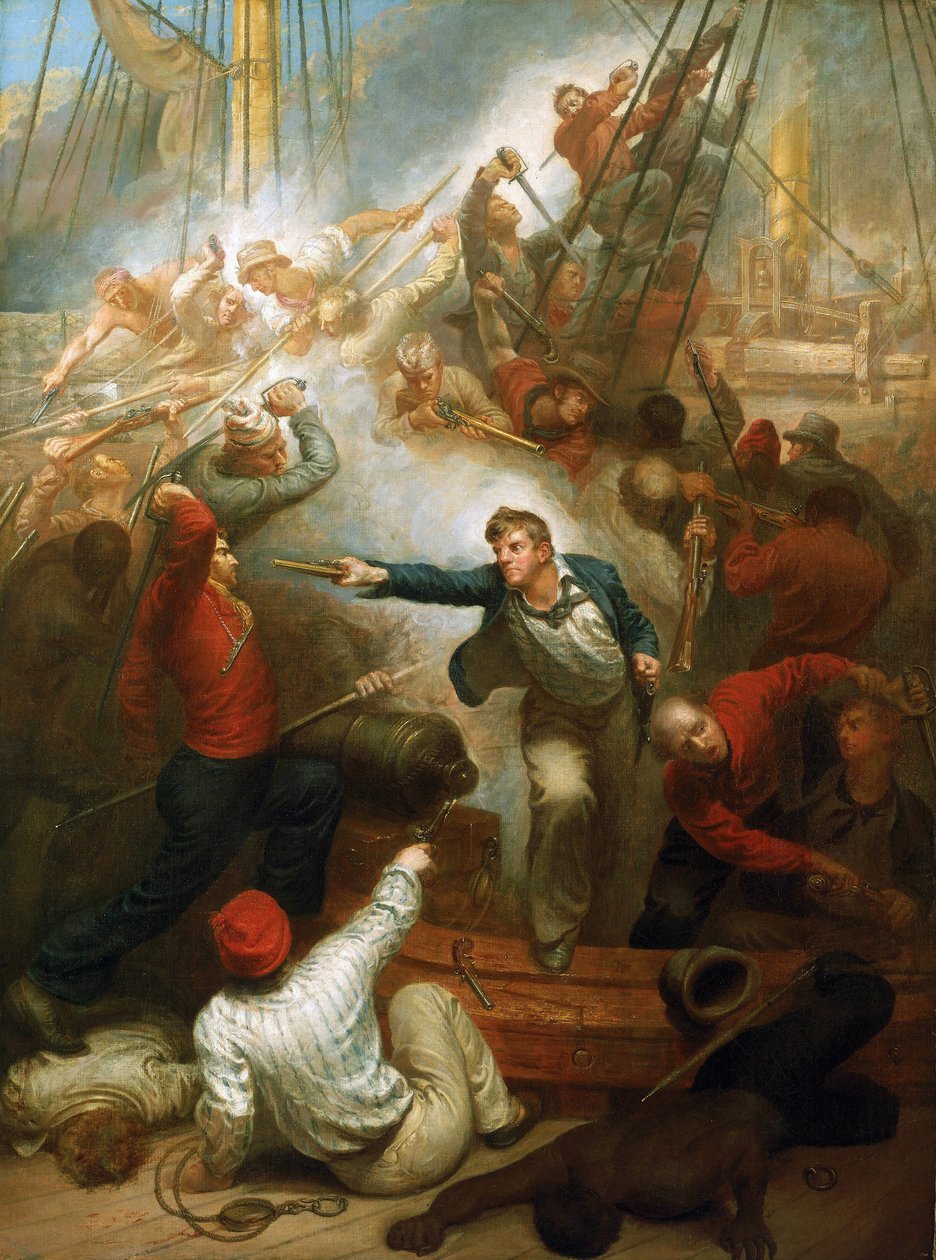 O capitão William Rogers captura o navio mercante "Le Jeune Richard" em 1 de outubro de Samuel Drummond