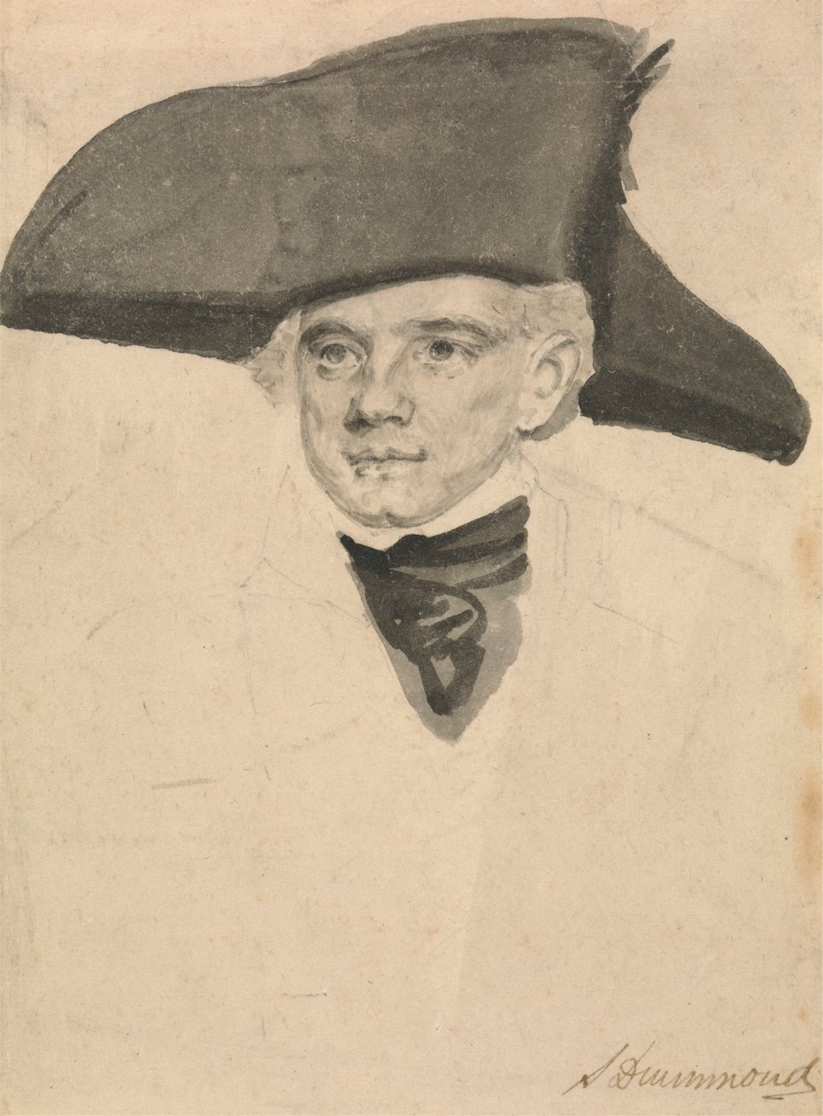Estudo do Retrato de um Oficial Naval de Samuel Drummond