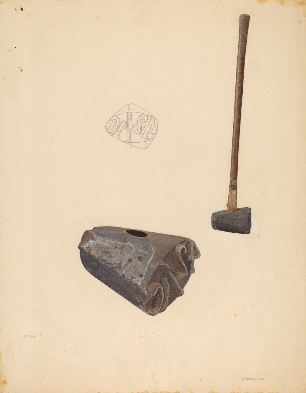 Marcador de registro de Samuel Faigin