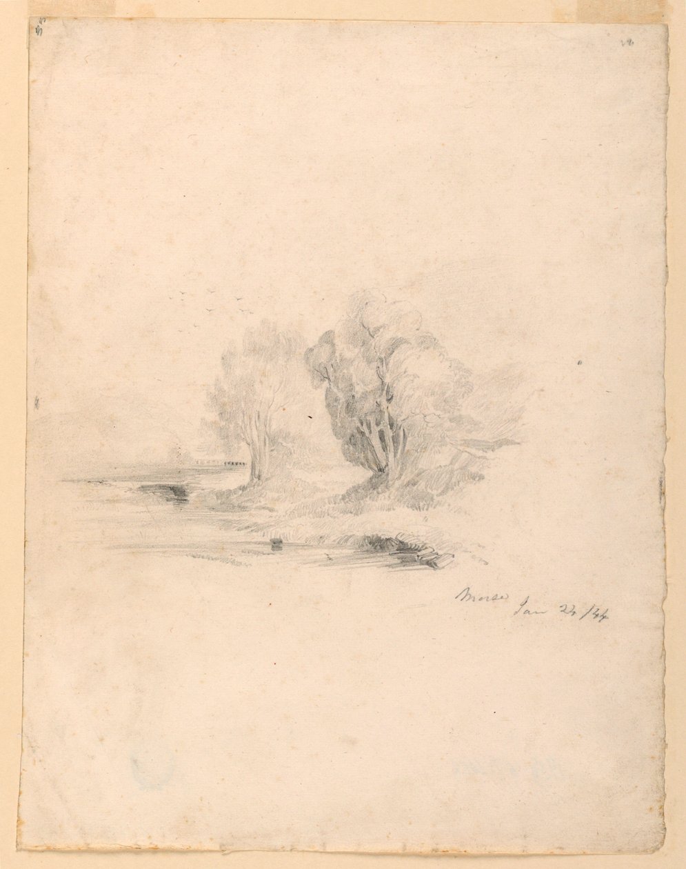 Brook e árvores de Samuel Finley Breese Morse