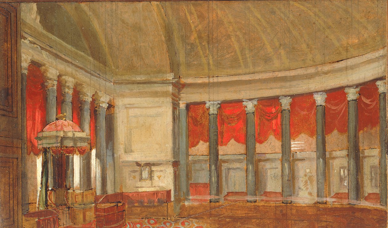 Estudo para a Câmara dos Representantes, ca. 1821. de Samuel Finley Breese Morse