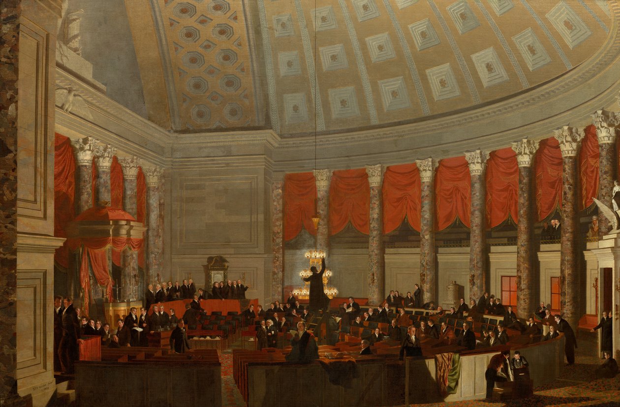 A Câmara dos Representantes, c.1822 de Samuel Finley Breese Morse