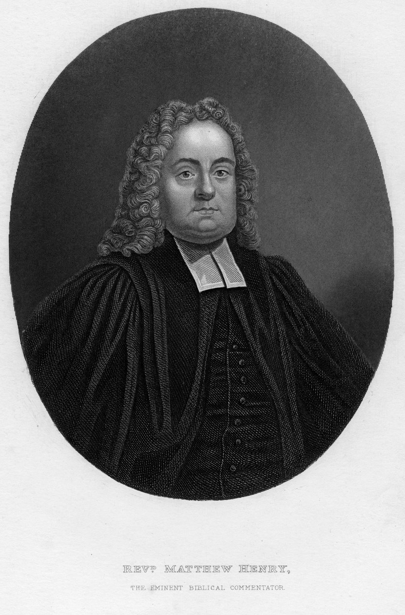 Matthew Henry 1662-1714, comentarista bíblico e clérigo inglês, século XIX. de Samuel Freeman