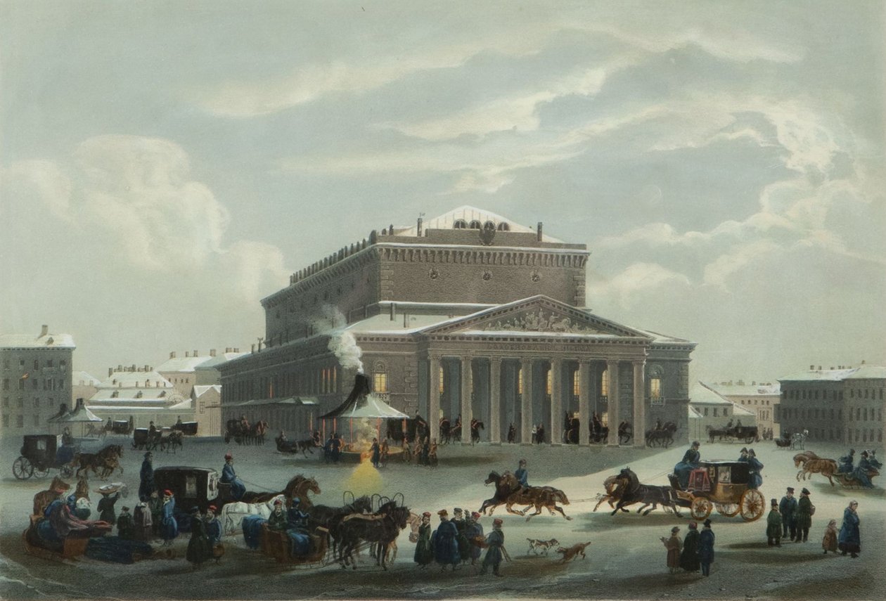 O Teatro Imperial Bolshoi Kamenny de São Petersburgo, final da década de 1840. de Samuel Friedrich Diez
