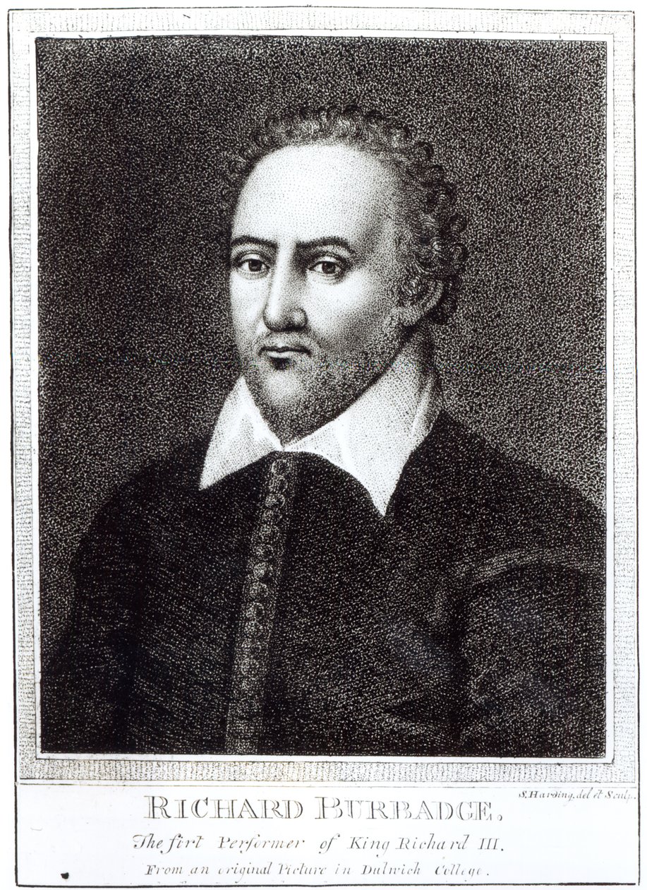 Retrato de Richard Burbadge (1573-1619) de Samuel Harding