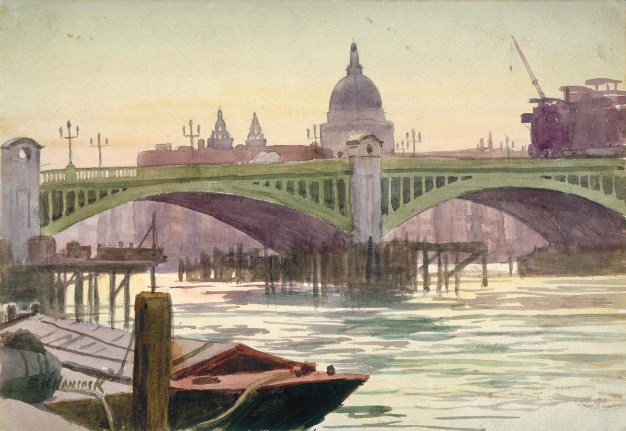 Southwark Bridge, Londres, 1930 de Samuel Harry Hancock