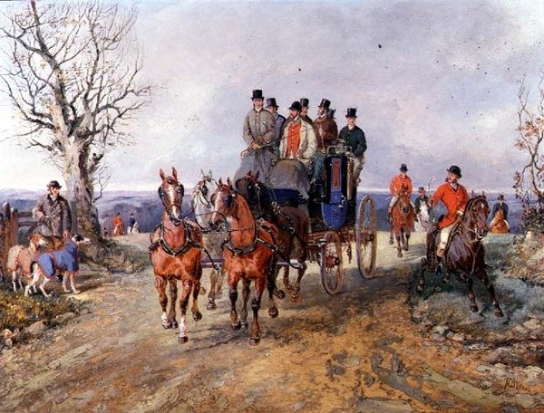 Um treinador e Quatro na estrada aberta de Samuel Henry Alken