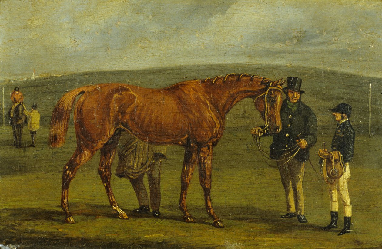Preparação para uma Corrida (óleo sobre tela) de Samuel Henry Alken