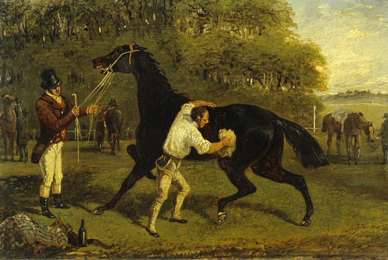 Rubbing Down (óleo sobre tela) de Samuel Henry Alken