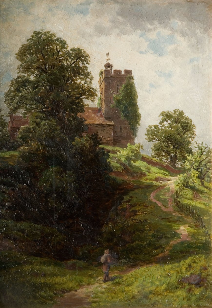 Igreja Wigmore, perto de Ludlow, 1880. de Samuel Henry Baker