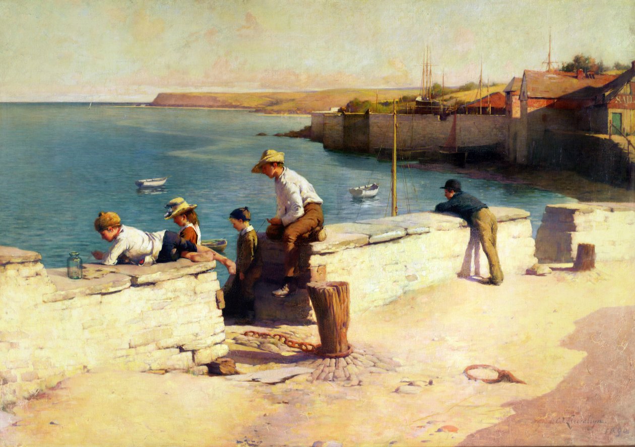 Noite em Padstow, 1890 de Samuel Henry William Llewelyn
