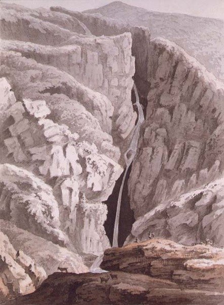 Um Abismo Notável (aguarela) de Samuel Hieronymous Grimm