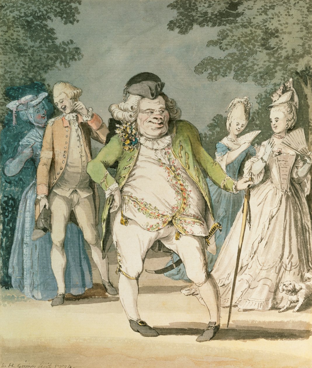 O Macarrão, 1774 de Samuel Hieronymous Grimm