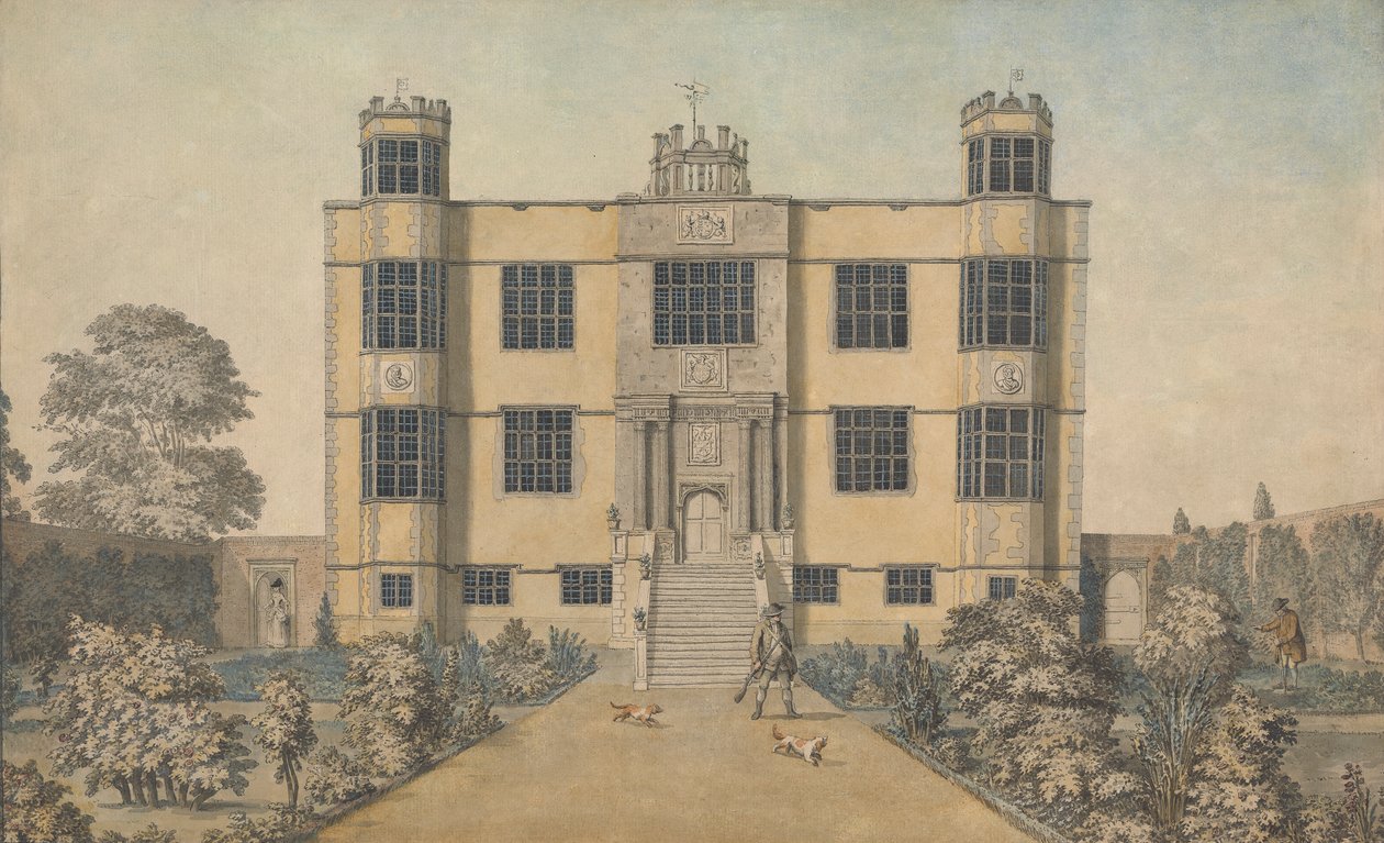 Barlborough Hall, perto de Chesterfield, Derbyshire: a Frente Principal do Salão de Samuel Hieronymus Grimm
