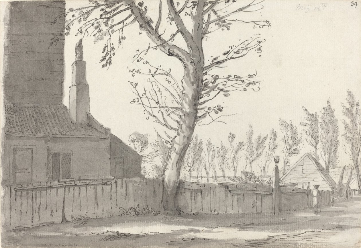 High Street na Manor House, Marylebone de Samuel Hieronymus Grimm