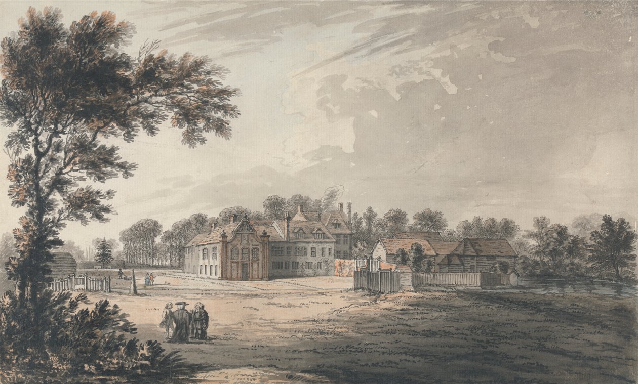 O Palácio do Bispo, Bromley (Uma Casa de Campo) de Samuel Hieronymus Grimm