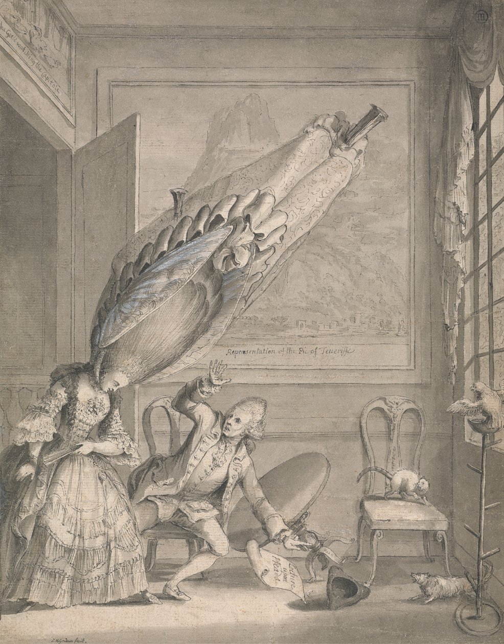 A Dama Francesa em Londres de Samuel Hieronymus Grimm