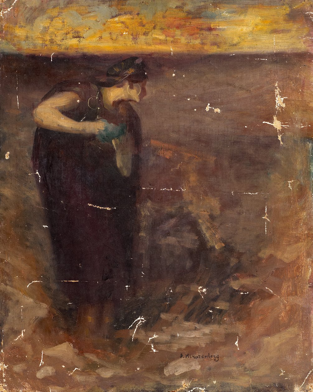 Estudo de figura feminina (óleo sobre tela) de Samuel Hirszenberg