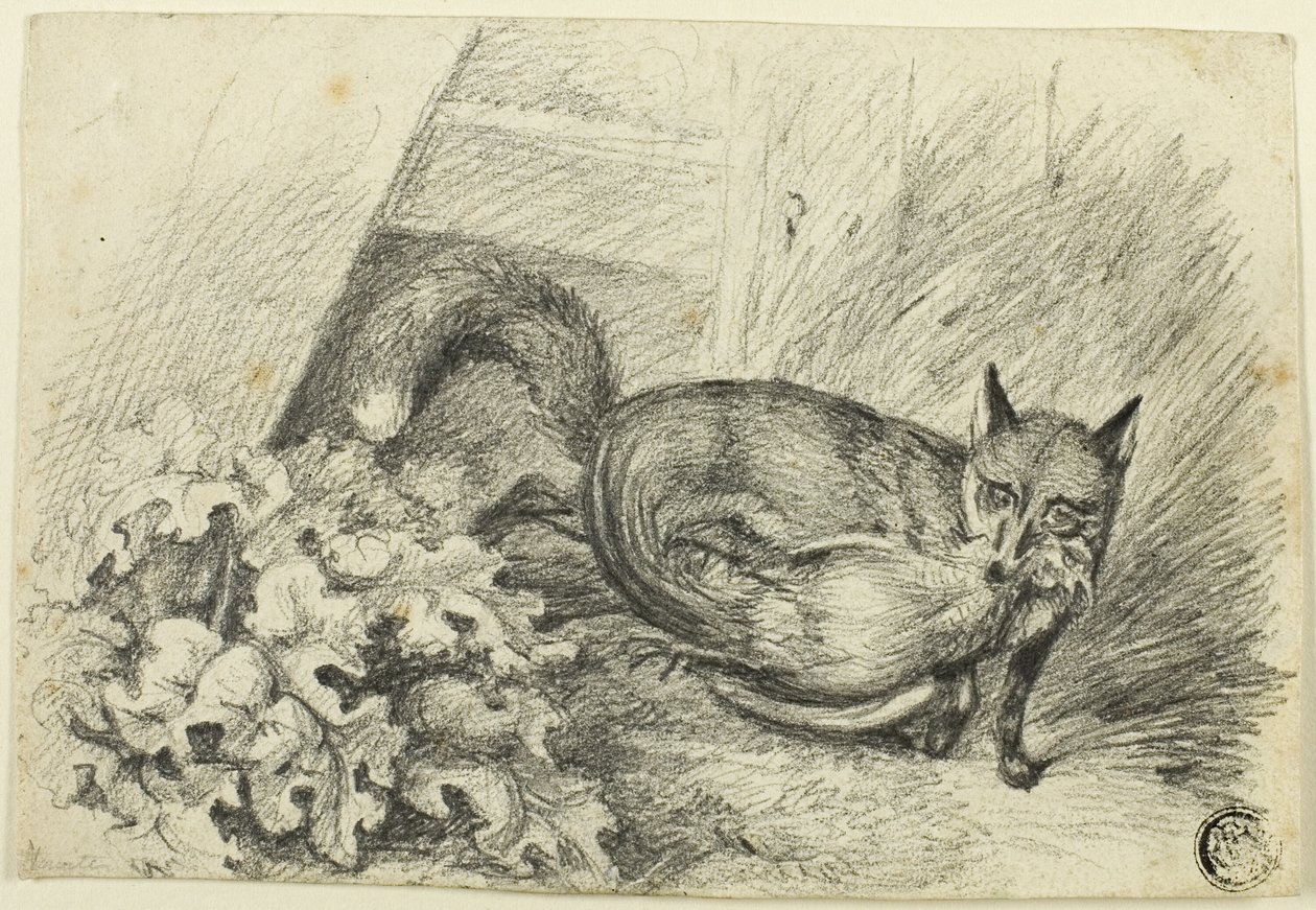 Raposa roubando um galo de Samuel Howett