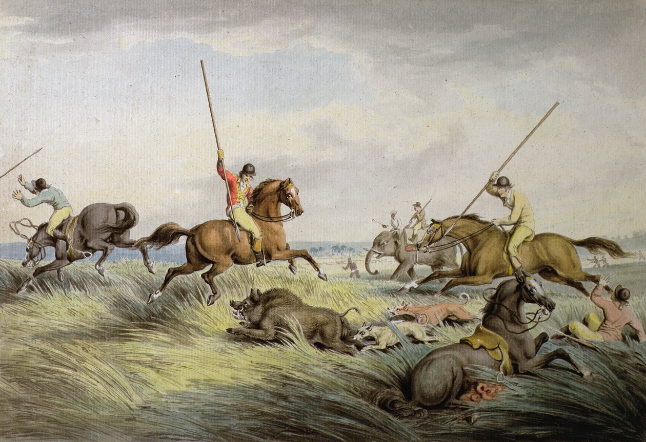 The Hog Chase - The Kill, da coleção de &39;Esporte Britânico Britânico&39; de Orme, 1822 de Samuel Howitt