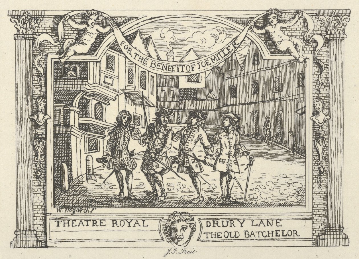 Bilhete Beneficente para Joe Miller, 1794-99. de Samuel Ireland