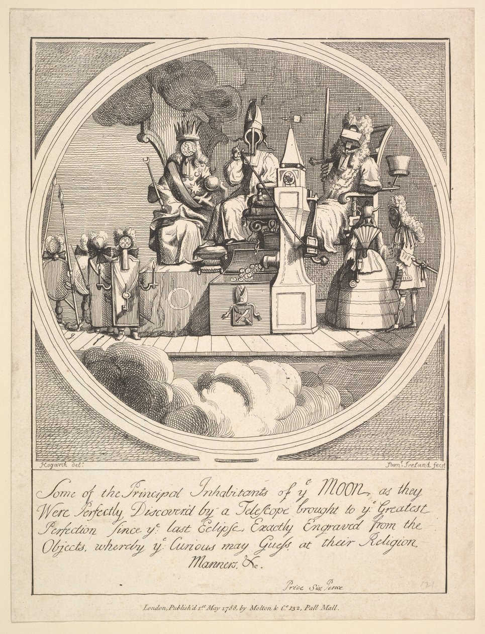 Alguns dos principais habitantes da Lua, como foram perfeitamente descobertos em ..., 1 de maio de 1788. de Samuel Ireland
