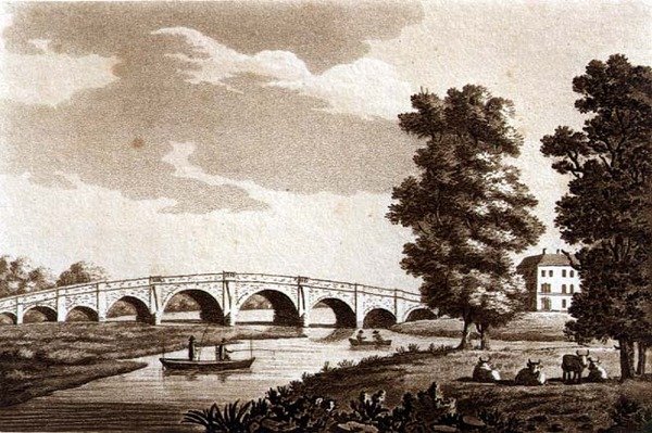 Walton Bridge, Surrey, ilustração de 