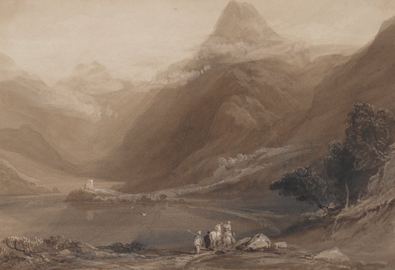 Lago Llanberis, norte de Gales, 1820-30. de Samuel Jackson