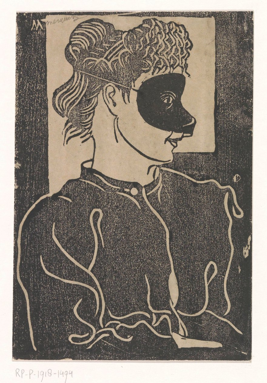 mulher mascarada de Samuel Jessurun de Mesquita (signed by artist)