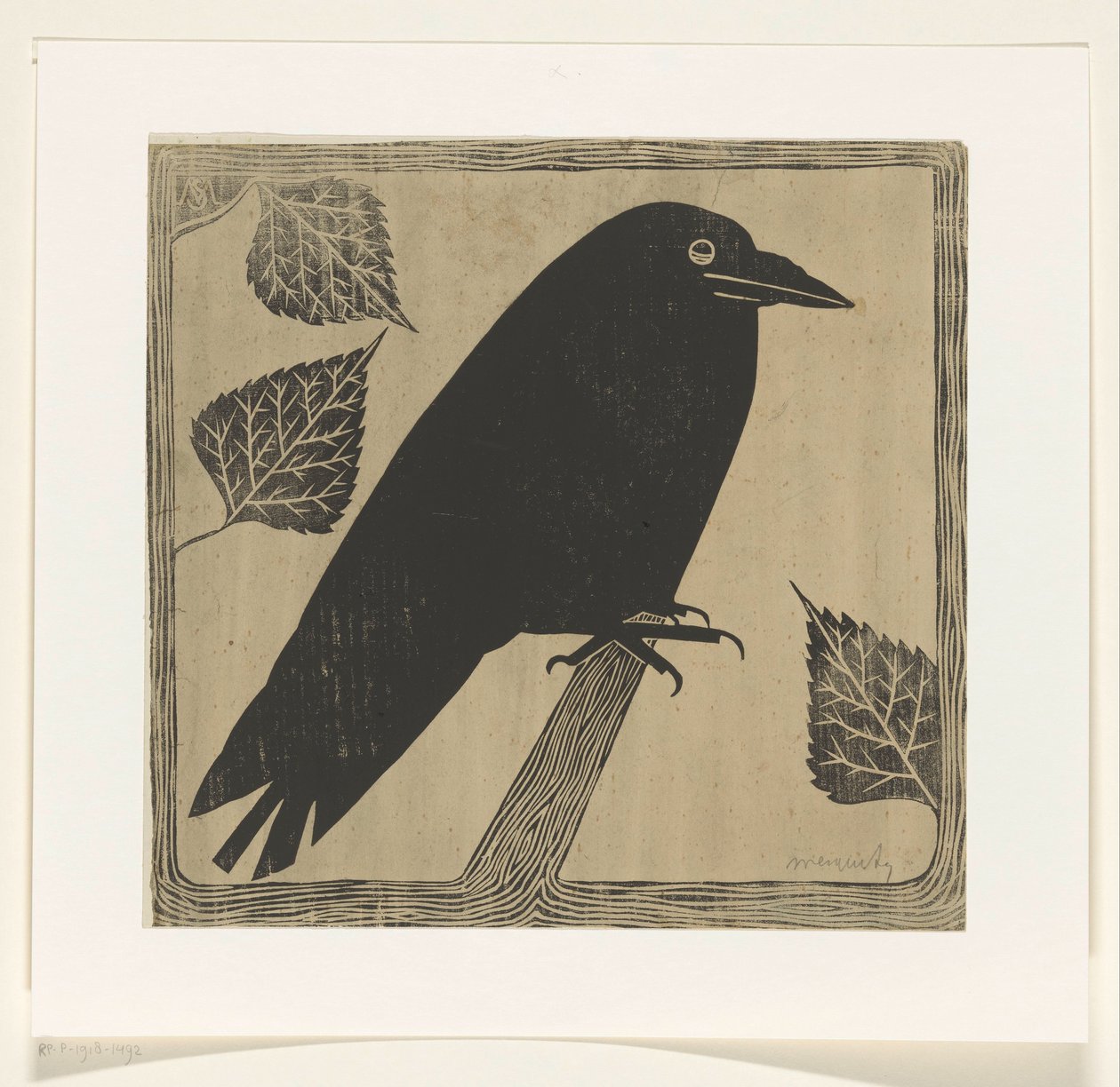 Corvo de Samuel Jessurun de Mesquita (signed by artist)