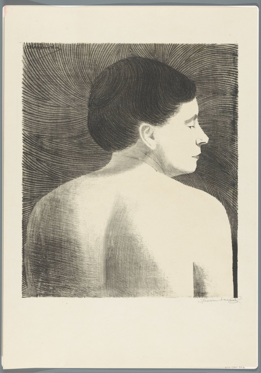 Nu feminino visto de costas de Samuel Jessurun de Mesquita (signed by artist)