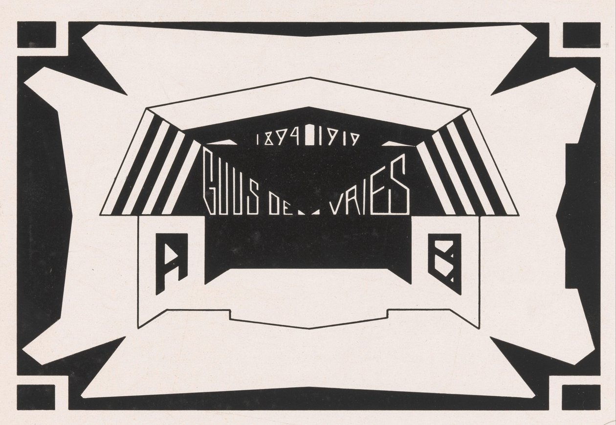 Ornamento Guus de Vries 1894/1919 de Samuel Jessurun de Mesquita (signed by artist)