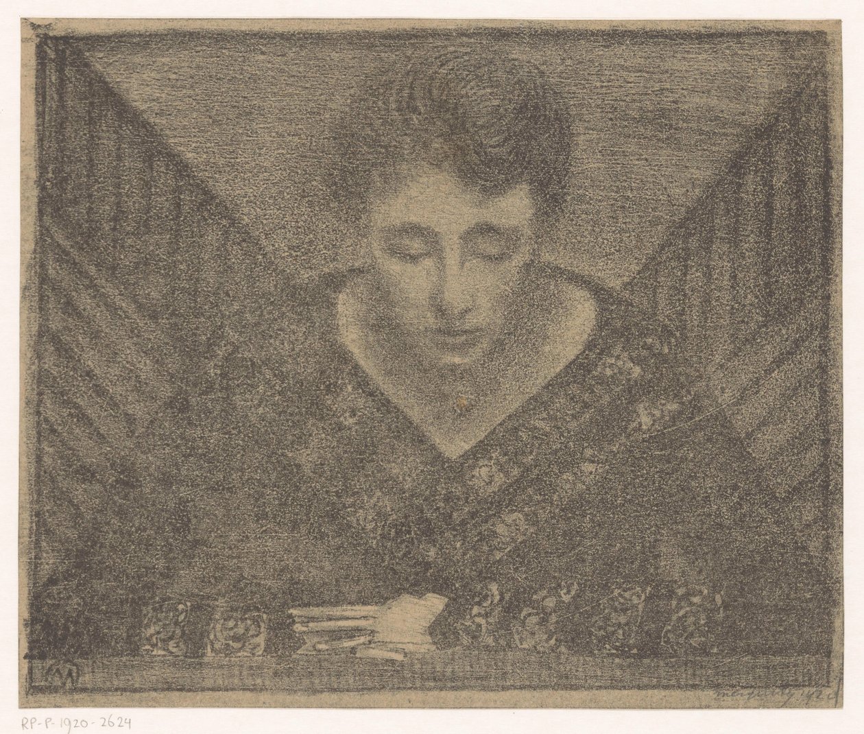 Mulher com pescoço em V de Samuel Jessurun de Mesquita (signed by artist)